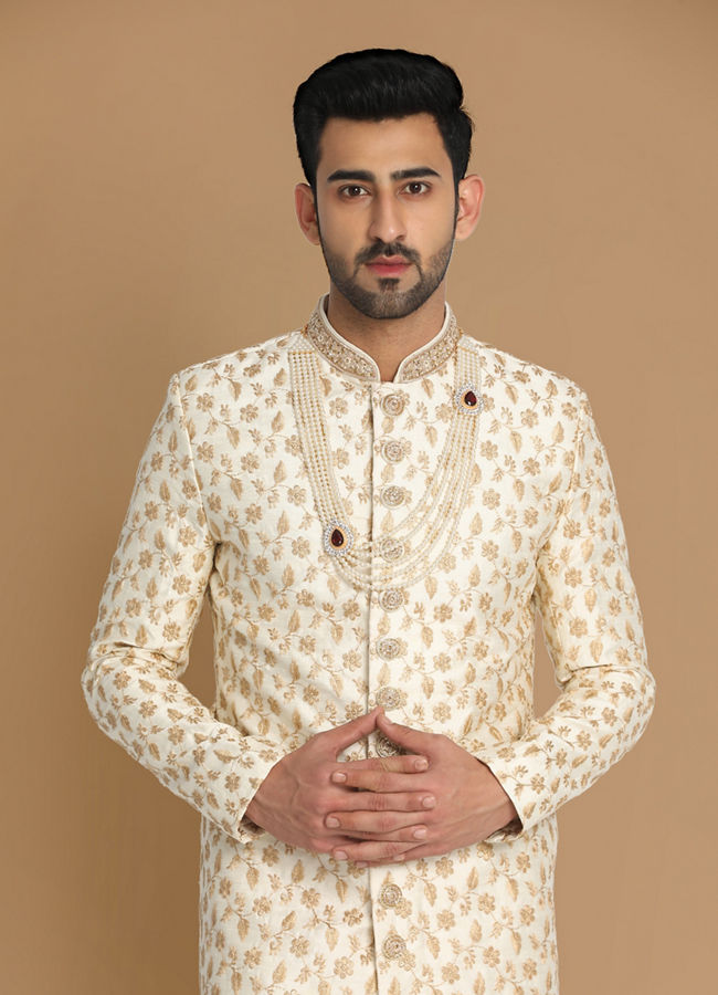 Manyavar shop sherwani suit